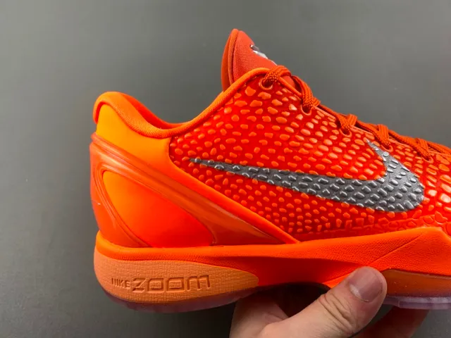 Nike Kobe 6 Orange Yellow Silver Basketball Shoes 3