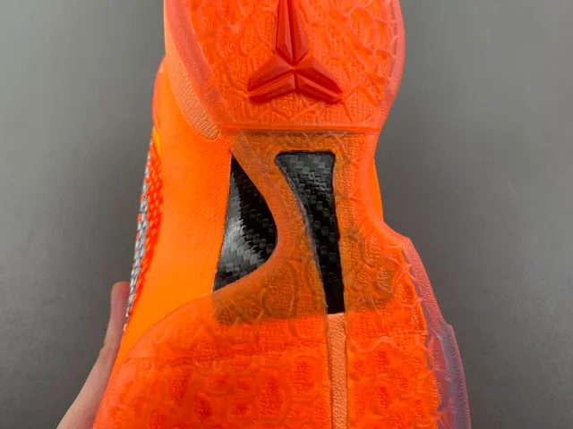 Nike Kobe 6 Orange Yellow Silver Basketball Shoes 10