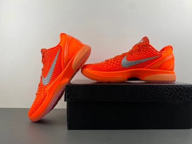 Nike Kobe 6 Orange Yellow Silver Basketball Shoes 15