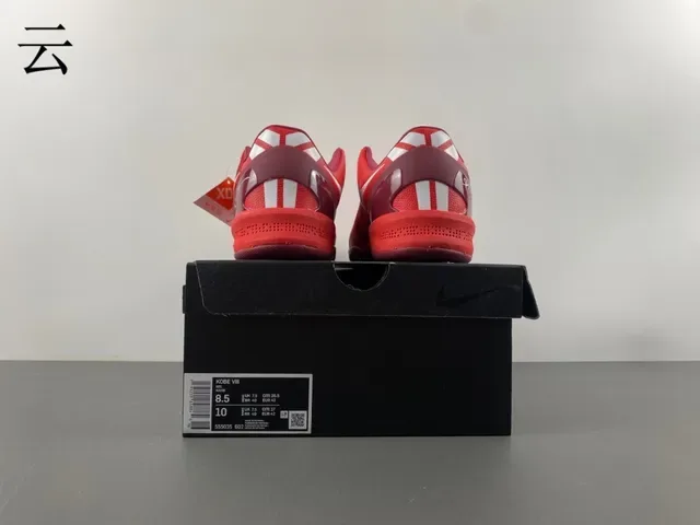 Nike Kobe Tênis de Basquete Vermelho Branco Superior Tricô Motivo Coração Impressão 18