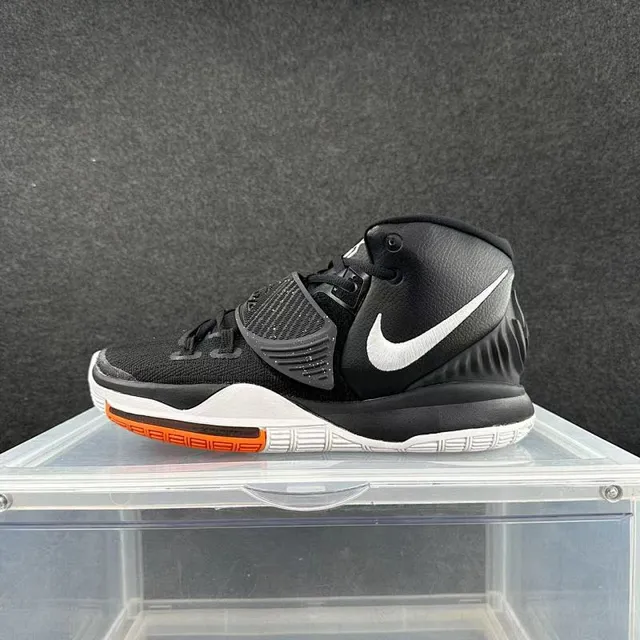 Nike Kyrie 6 Black White Orange Basketball Shoes 2