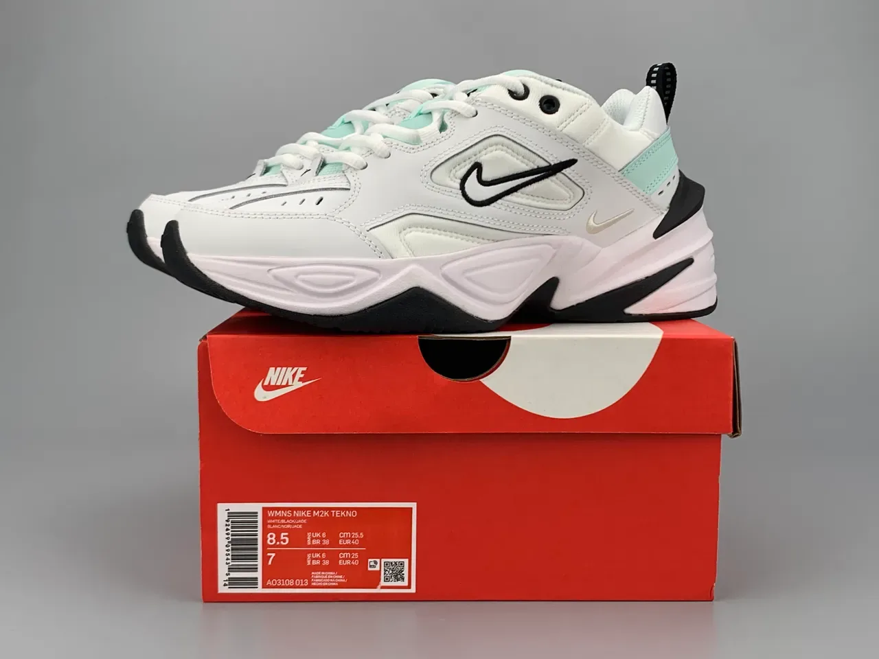 Nike M2K Tekno White Mint Green Chunky Sneakers 2