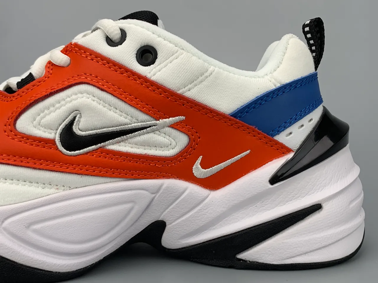 Nike M2K Tekno White Orange Blue Chunky Sneakers 6