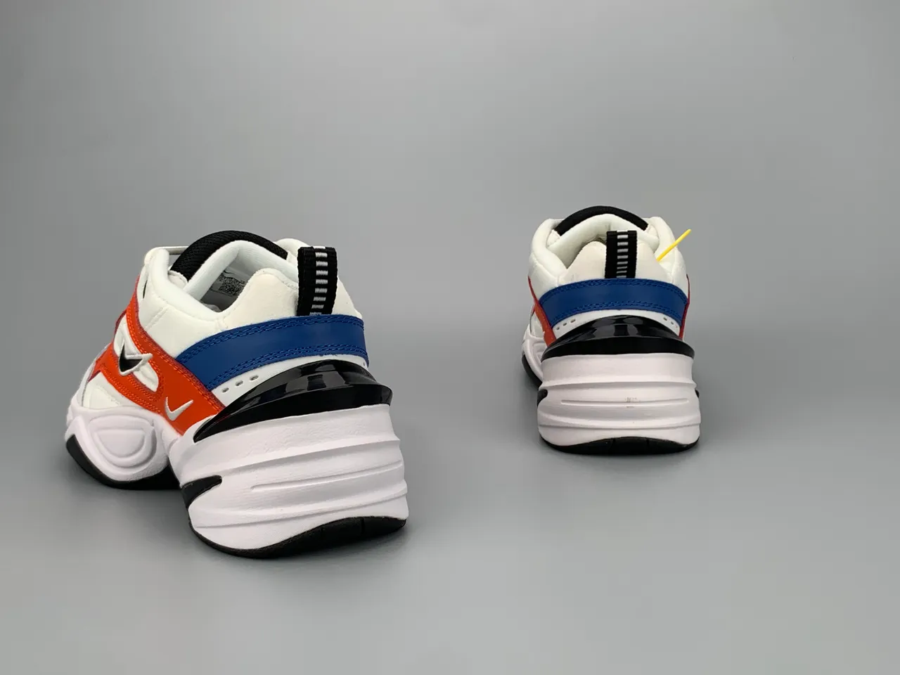 Nike M2K Tekno White Orange Blue Chunky Sneakers 7