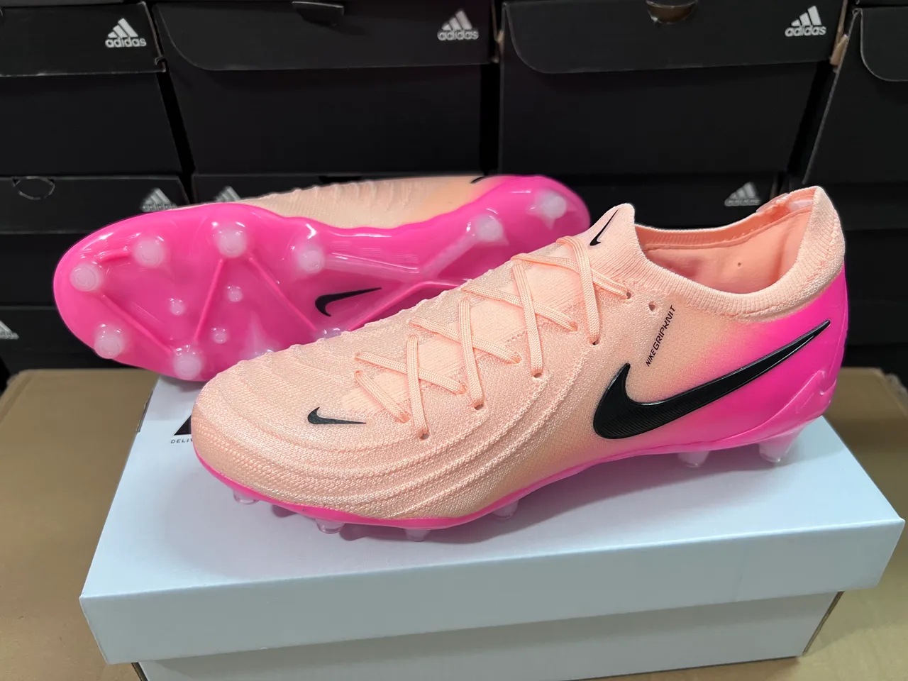 Nike Mercurial Soccer Cleats Peach Pink Gradient Firm-Ground Soccer Shoes 3