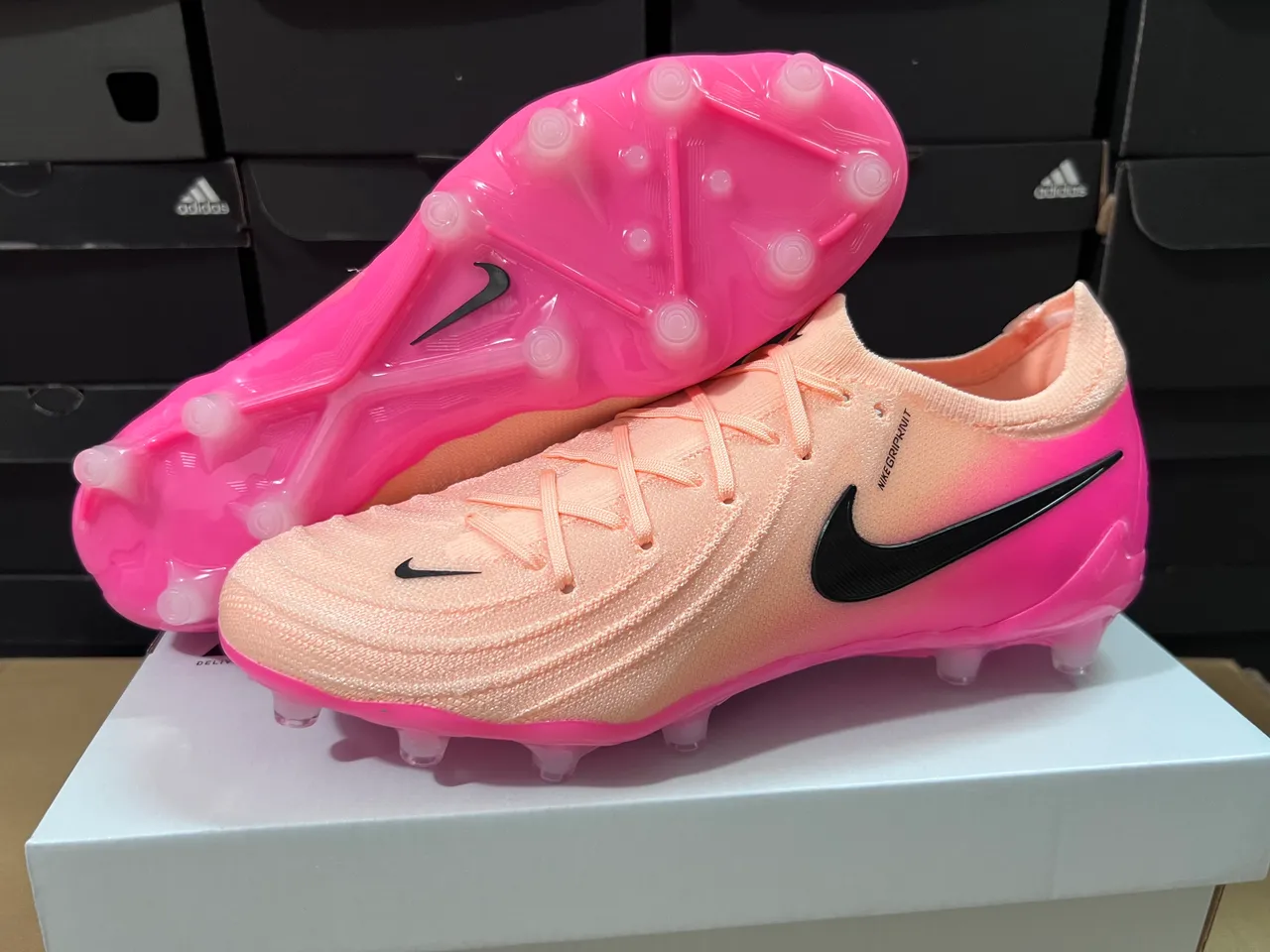 Nike Mercurial Soccer Cleats Peach Pink Gradient Firm-Ground Soccer Shoes 4