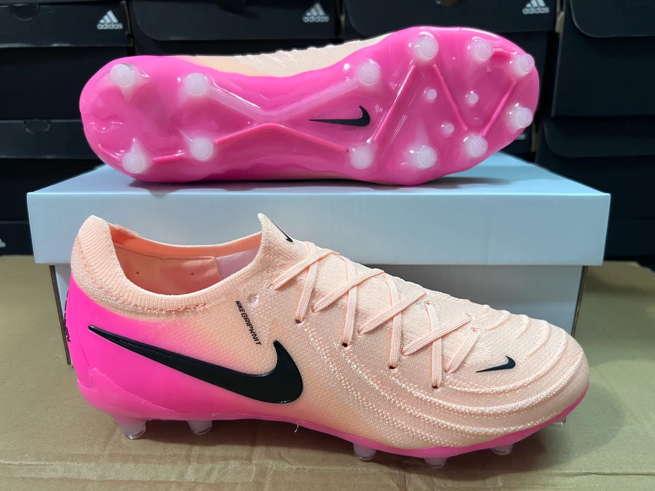 Nike Mercurial Soccer Cleats Peach Pink Gradient Firm-Ground Soccer Shoes 5