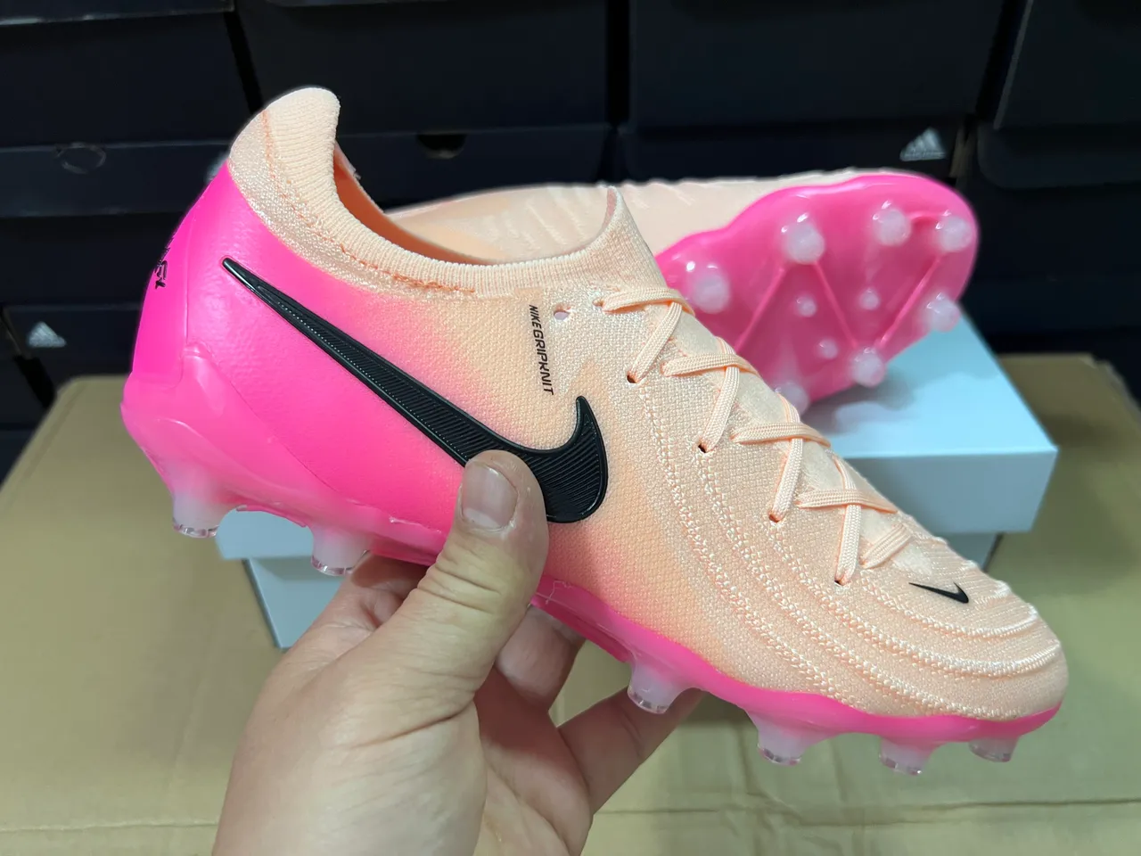 Nike Mercurial Soccer Cleats Peach Pink Gradient Firm-Ground Soccer Shoes 6