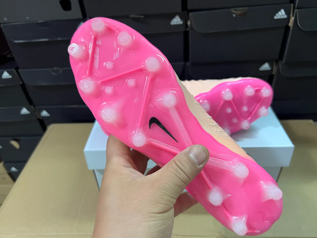 Nike Mercurial Soccer Cleats Peach Pink Gradient Firm-Ground Soccer Shoes 10