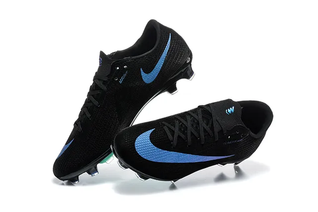 Nike Mercurial Superfly Flyknit Ultra Black Blue Green Firm-Ground Soccer Shoes 2