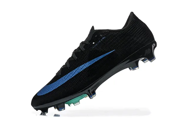 Nike Mercurial Superfly Flyknit Ultra Black Blue Green Firm-Ground Soccer Shoes 4