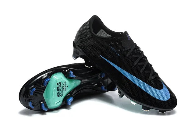 Nike Mercurial Superfly Flyknit Ultra Black Blue Green Firm-Ground Soccer Shoes 7