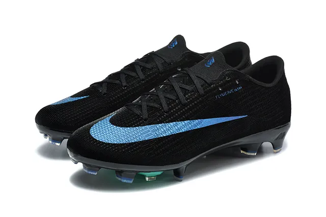 Nike Mercurial Superfly Flyknit Ultra Black Blue Green Firm-Ground Soccer Shoes 8