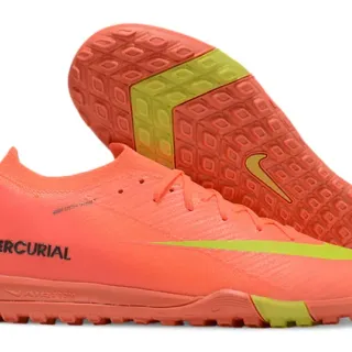 Nike Mercurial Turf नारंगी और लाइम ग्रीन Turf फुटबॉल जूते