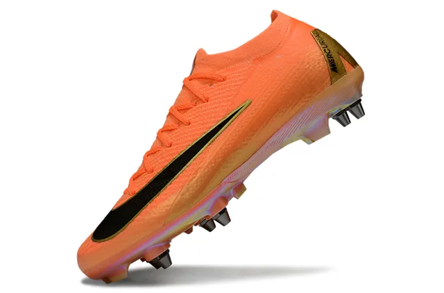 Nike Mercurial Vapor Orange Black Gold Firm-Ground Soccer Shoes 3