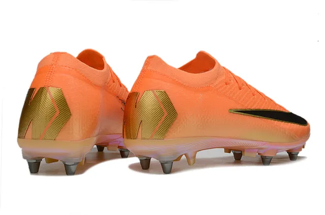 Nike Mercurial Vapor Orange Black Gold Firm-Ground Soccer Shoes 5
