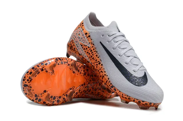 Nike Mercurial Vapor أحذية كرة القدم برتقالي أسود محبوك علوة نمط نقطي للأرض الصلبة 2