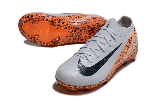 Nike Mercurial Vapor أحذية كرة القدم برتقالي أسود محبوك علوة نمط نقطي للأرض الصلبة 3