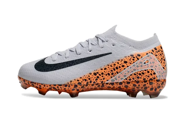 Nike Mercurial Vapor أحذية كرة القدم برتقالي أسود محبوك علوة نمط نقطي للأرض الصلبة 6