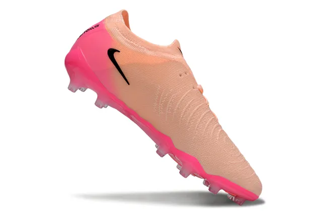 Nike Mercurial Vapor Pink Beige Low-Cut Knit Upper Asymmetrical Lacing Firm-Ground Soccer Shoes 2