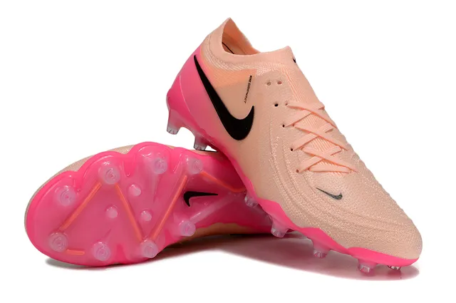 Nike Mercurial Vapor Pink Beige Low-Cut Knit Upper Asymmetrical Lacing Firm-Ground Soccer Shoes 4