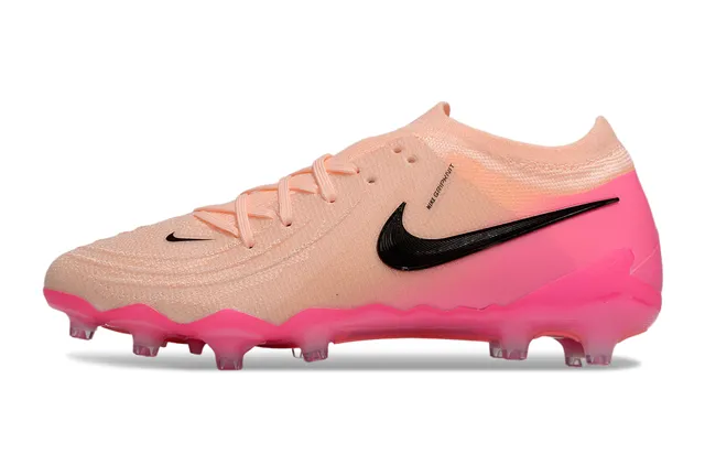 Nike Mercurial Vapor Pink Beige Low-Cut Knit Upper Asymmetrical Lacing Firm-Ground Soccer Shoes 7