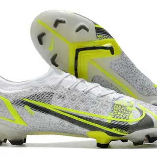 Nike Mercurial White Volt Black Firm-Ground 足球鞋