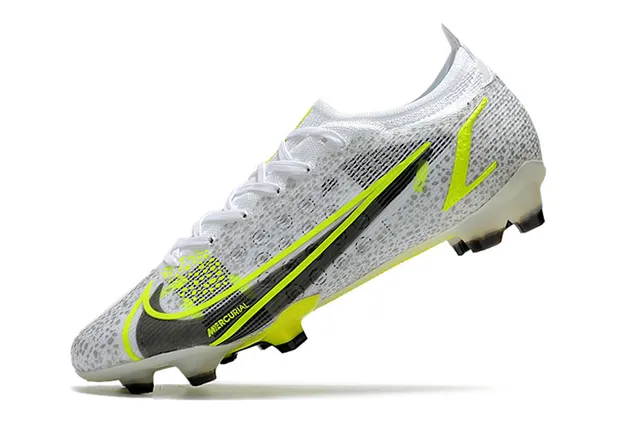 Nike Mercurial White Volt Black Firm-Ground Sapatos de futebol 4