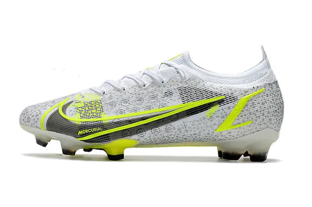 Nike Mercurial White Volt Black Firm-Ground Sapatos de futebol 5