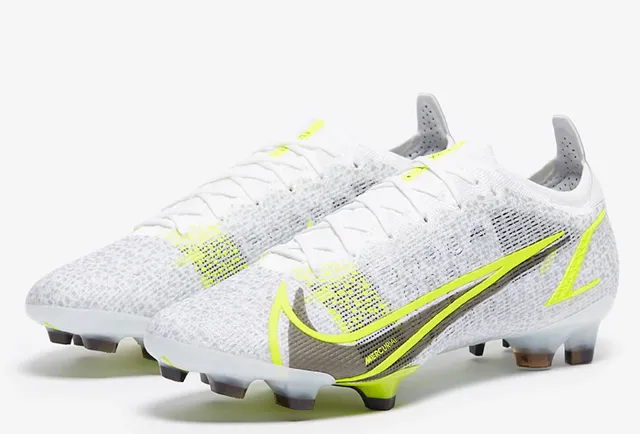 Nike Mercurial White Volt Black Firm-Ground Sapatos de futebol 6