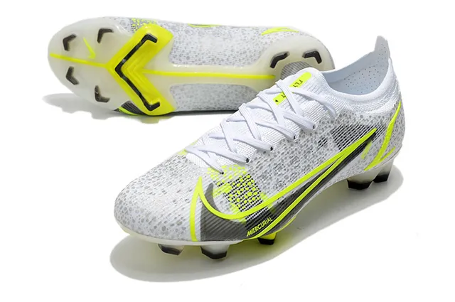 Nike Mercurial White Volt Black Firm-Ground Sapatos de futebol 8