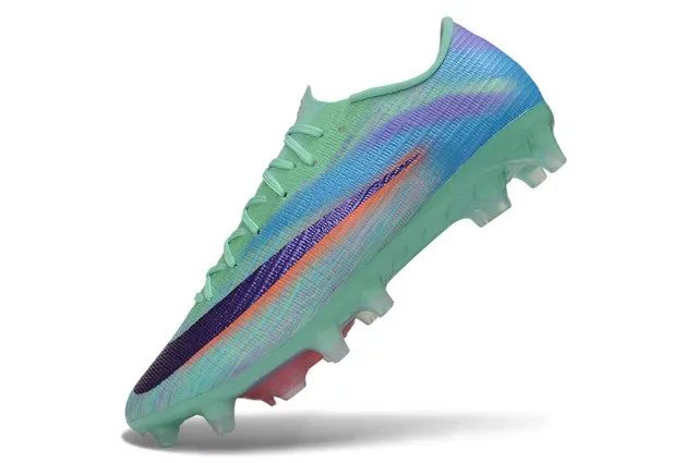 Nike Multicolor Green Knit Upper Gradient Firm-Ground Soccer Shoes 3