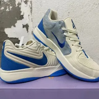 Nike NikeCourt बेज नीली रिबड मिडफुट ओवरले ट्रिकोट मेश अपर लाइफस्टाइल स्नीकर
