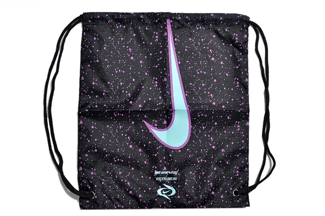 Nike Orange Black Drawstring Closure Sack-Style Silhouette Bucket Bag 3