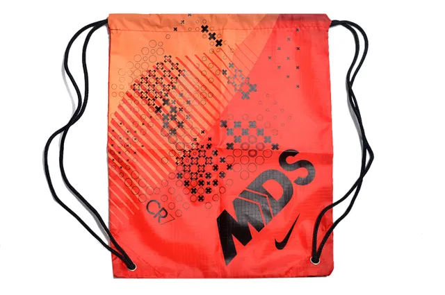 Nike Orange Black Drawstring Closure Sack-Style Silhouette Bucket Bag 4