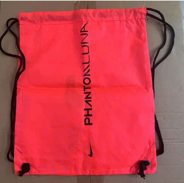 Nike Orange Black Drawstring Closure Sack-Style Silhouette Bucket Bag 18