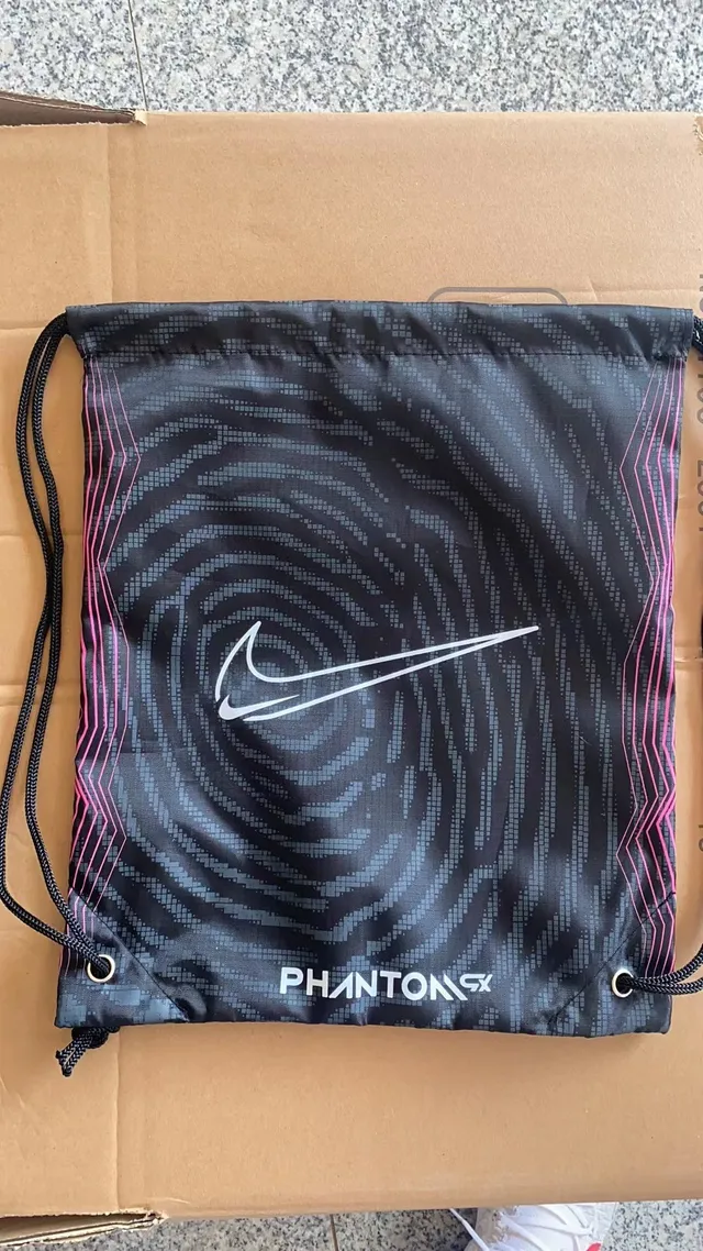 Nike Orange Black Drawstring Closure Sack-Style Silhouette Bucket Bag 22