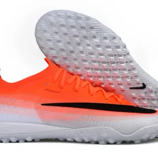 Nike Orange Black Knit Upper Gradient Turf Soccer Shoes