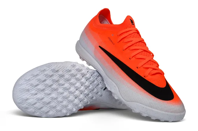 Nike Orange Black Knit Upper Gradient Turf Soccer Shoes 2