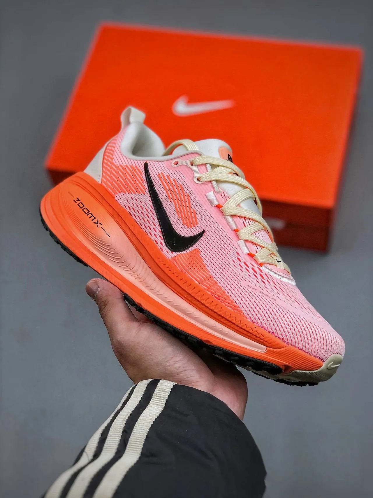 Nike Orange Pink Engineered Mesh Upper Gradient Colorway Running Shoes 1
