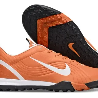 Nike Orange White Low-Cut Synthetic Upper Indoor Soccer Shoes