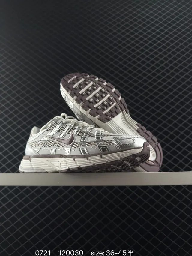 Nike P-6000 Light Gray and Purple Lifestyle Sneakers 7