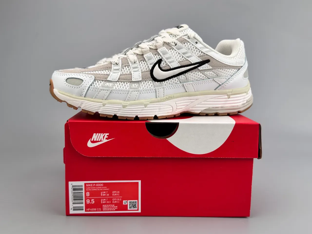 Nike P-6000 White and Gray Lifestyle Sneakers 4