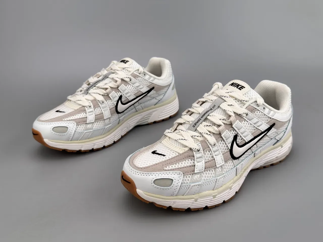 Nike P-6000 White and Gray Lifestyle Sneakers 5