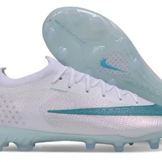 Nike Phantom GT Atomknit White Turquoise Firm-Ground Soccer Shoes