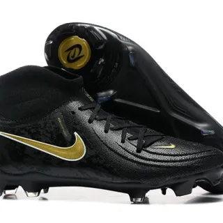 Nike Phantom GT Black and Gold Firm-Ground Soccer Shoes