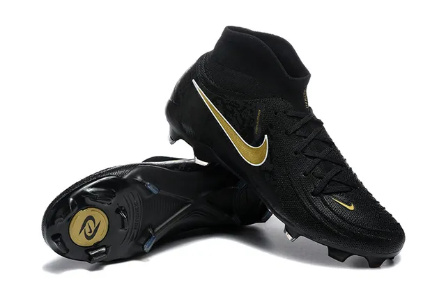 Nike Phantom GT Black and Gold Firm-Ground Soccer Shoes 6