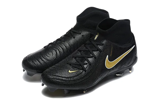 Nike Phantom GT Black and Gold Firm-Ground Soccer Shoes 8