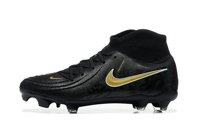 Nike Phantom GT Black and Gold Firm-Ground Soccer Shoes 10