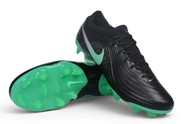 Nike Phantom GT Black Green Gradient Firm-Ground Soccer Shoes 4